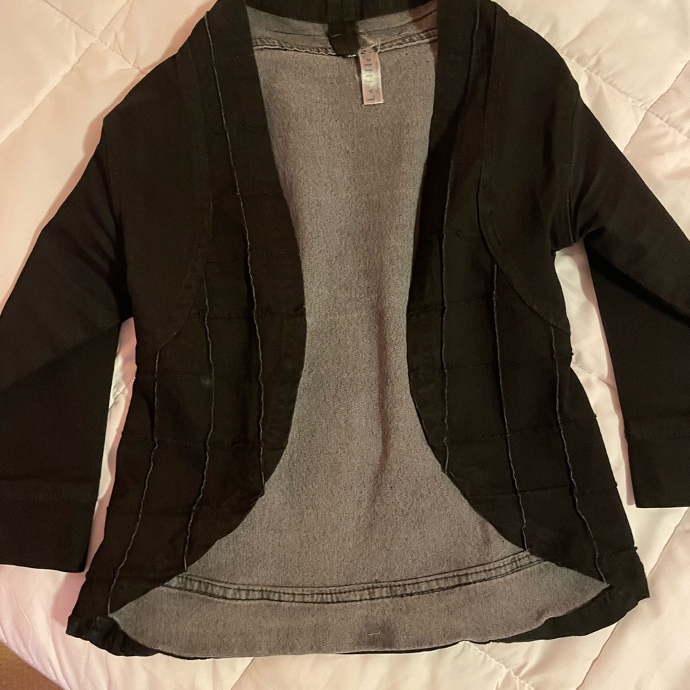 Women’s Black Open-Front Knit Cardigan
